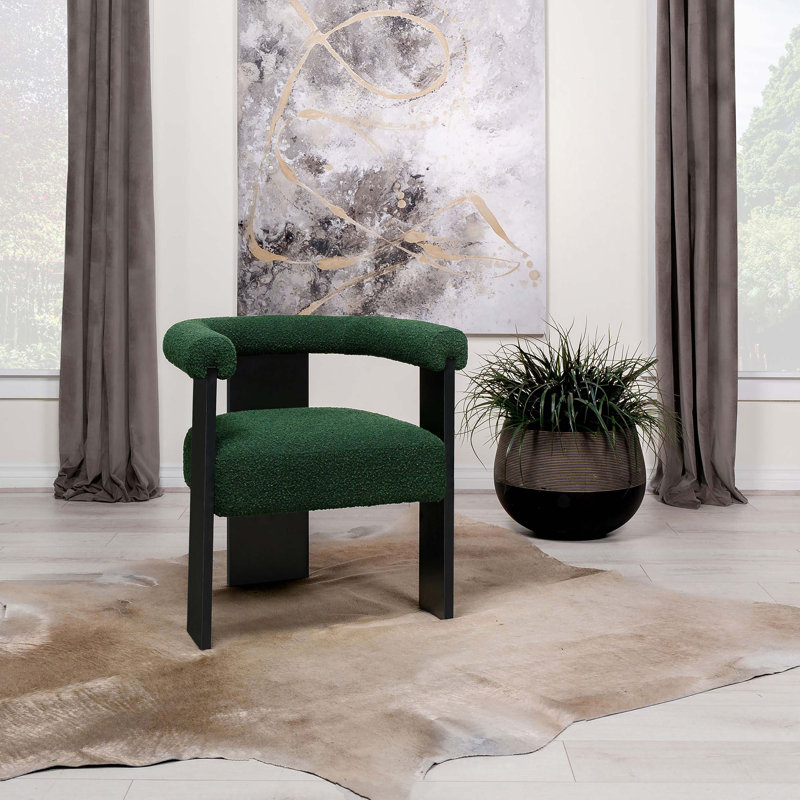 Chaise d'appoint rembourrée Slater Boucle