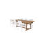 Baek 6 - Person Teak Solid Wood Patio Dining Set Extendable Rectangular Table