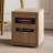 Modern Ember Portable Rolling Infrared Space Heater with LED Touchscreen w/ Remote, Light Oak Wood-102710655
