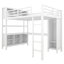 Lit mezzanine en métal avec garde-robe confortable, bureau utile et rangement, options de rangement à la mode,-1872019639