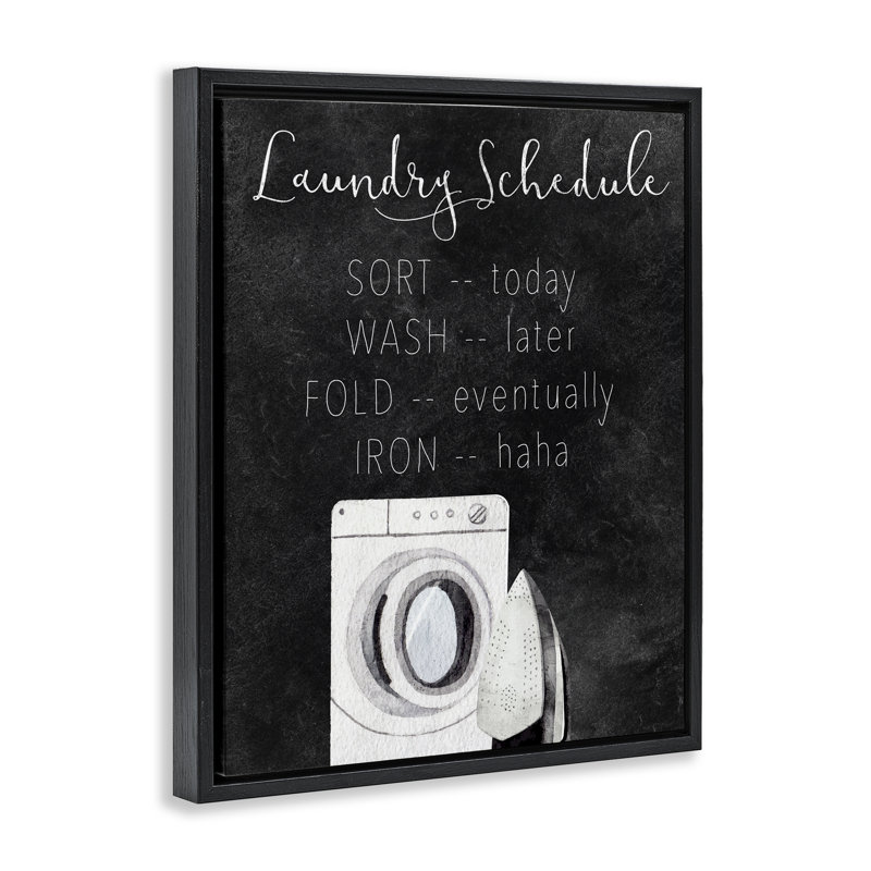 Cadre flottant Lazy Laundry, Cadre flottant noir de jais, H 21 po x l 17 po