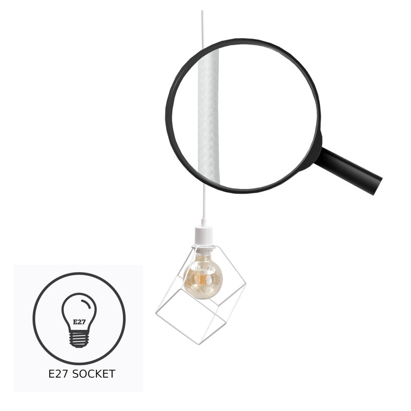 Bohannon 3 - Light Geometric Pendant, White