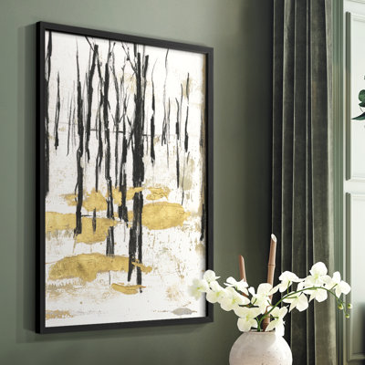 «Gilded Winter I», reproduction encadrée - bois massif