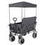 Chariot pliable convertible en banc 3-en-1 avec auvent et plateau de table pliable monté à l'arrière-1262627607