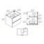 Meuble-lavabo mural 24 po avec lavabo - Armoire murale en bois avec plateau en céramique, tiroirs à fermeture en douceur et meuble-lavabo simple moderne-1497510568-1497510549