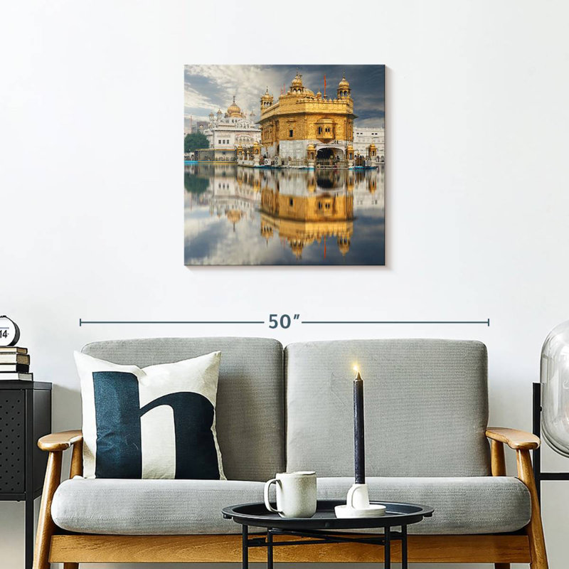 Temple d'or de Nicci en Inde, 24" H x 24" W