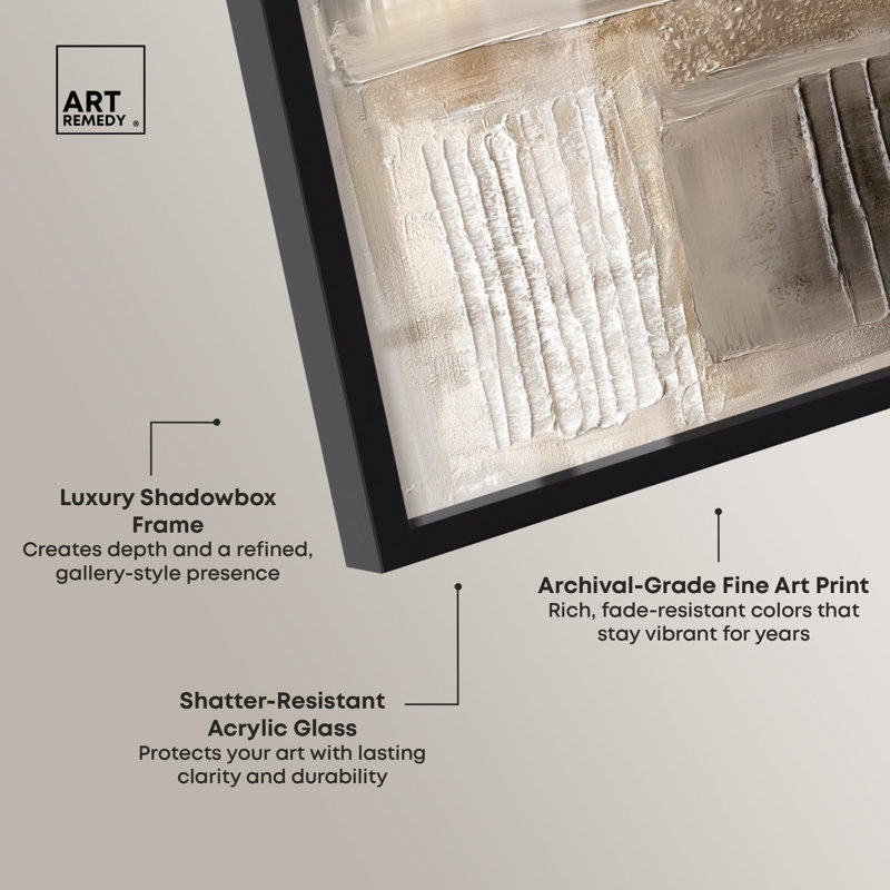 «Lintel of Time IV Boho Art Shadowbox Print» par Art Remedy, H 31 po x l 25 po, Noir