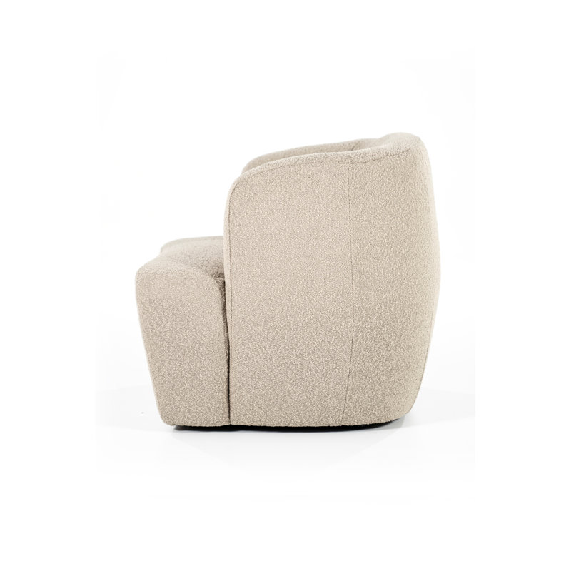 Fauteuil demi-tonneau en polyester 31 po Charlotte, Polyester taupe