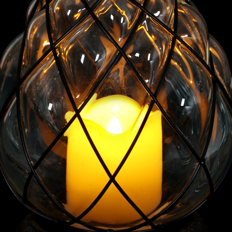 Lampe de table à piles pour l'extérieur, H 10,25 po x l 5,75 po x P 5,75 po