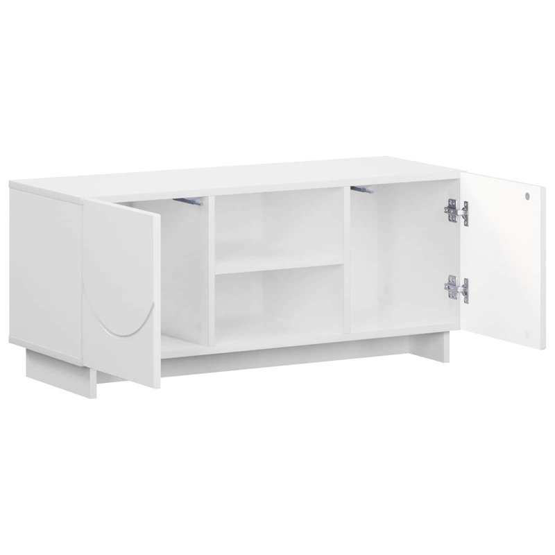 TV Stand, 40cm H x 90cm W x 34.5cm D, White