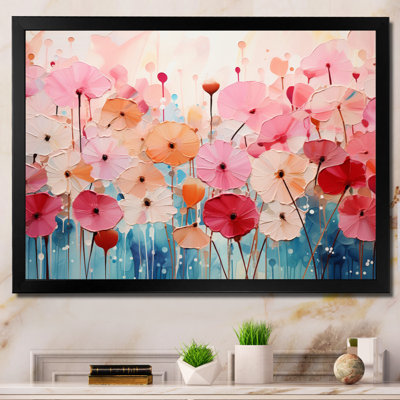 Essence éphémère rose sur toile