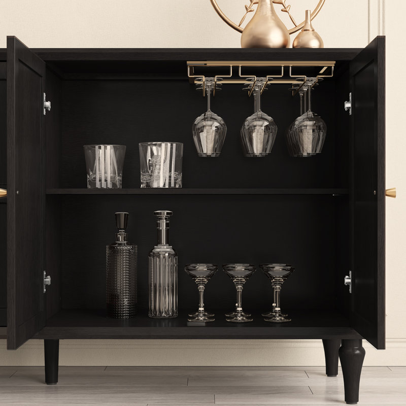 Armoire d'appoint l 57,87 po Gurbachan, Noir
