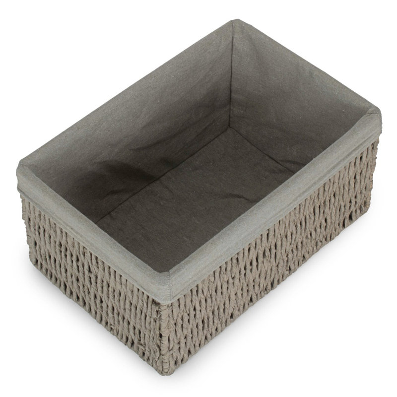 Fleur De Lis Living Seagrass Decorative Basket, 22cm H x 35cm W x 17cm D