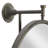 Black Metal Swivel Oval Room Wall Mirror, 15" x 7" x 29"-1372640831