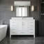 Meuble-lavabo autoportant blanc simple 48 po avec comptoir en marbre blanc Cordoba