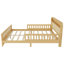 Structure de lit double en rotin avec éclairage DEL et tête de lit avec rangement-129422269