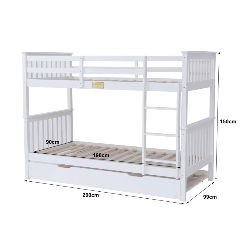 Single (3') Bunk Bed with Trundle Included