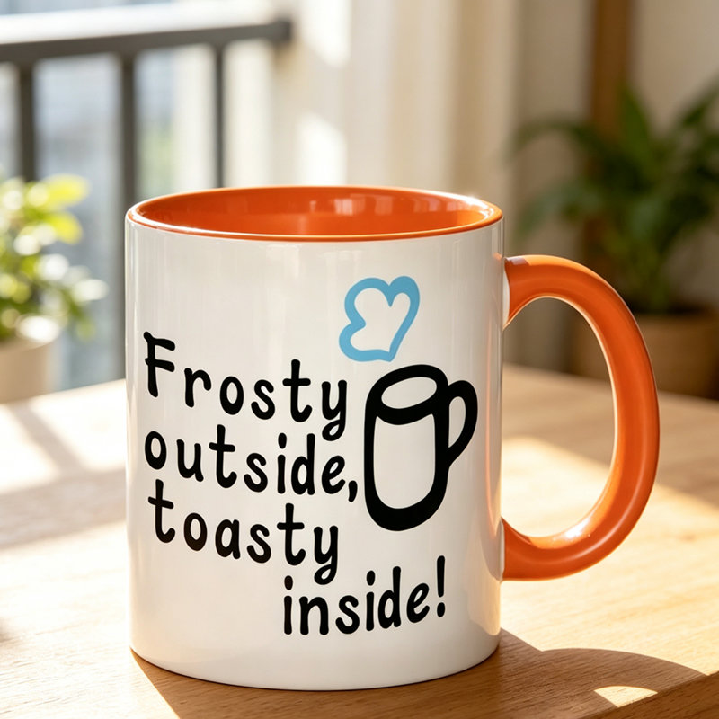 A Ceramic Coffee Mug with a Cozy Design, Perfect for Enjoying Tea, Milk, Or Water While Reading.
