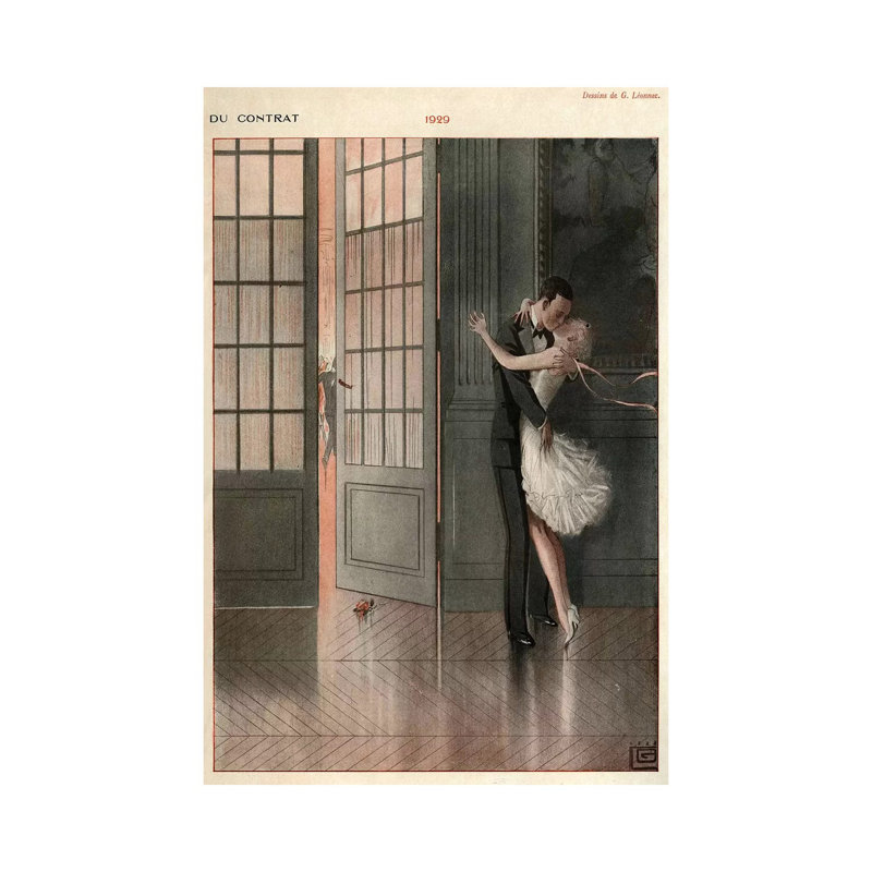 1929 La Vie Parisienne Magazine Plate - Print on Canvas, 30.48cm H x 20.32cm W x 1.91cm D, Wrapped Canvas
