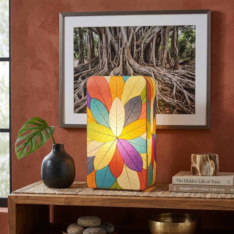 Rebersburg Cocoa Leaves Novelty Lamp, Multi Color