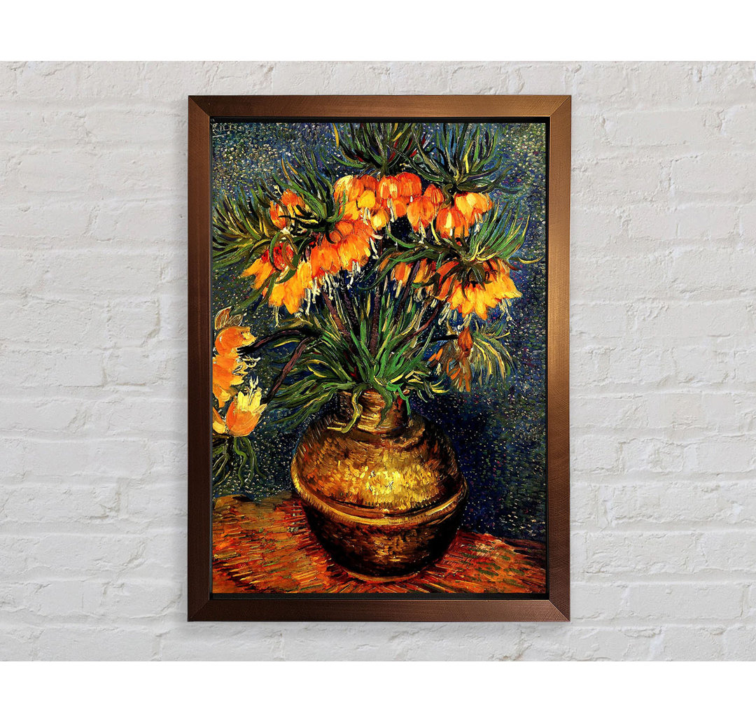 Van Gogh Fritillaries In A Copper Vase - Einzelner Bilderrahmen Kunstdrucke