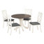 Solid Wood 5-Piece Round Dining Table Set-619327666-619327665