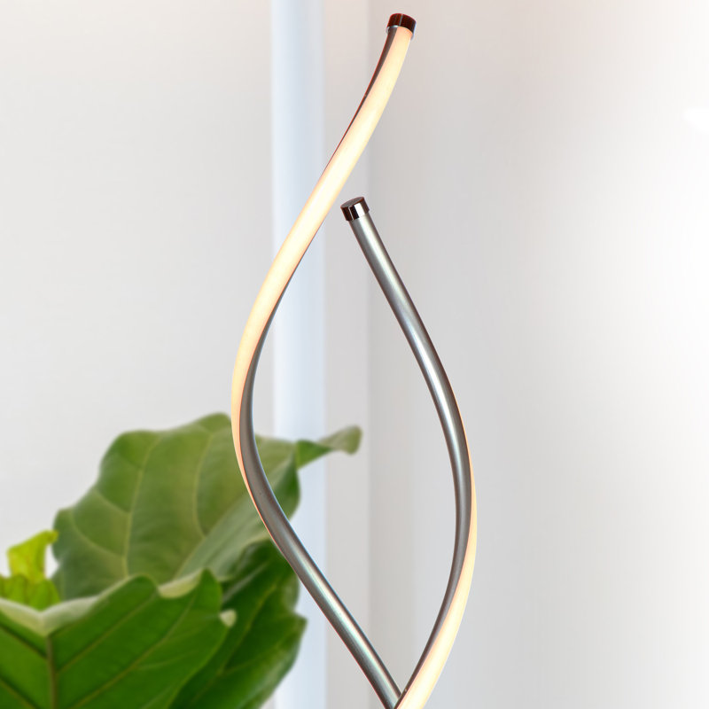 Embrace 60" Matte Nickel Industrial LED Floor Lamp
