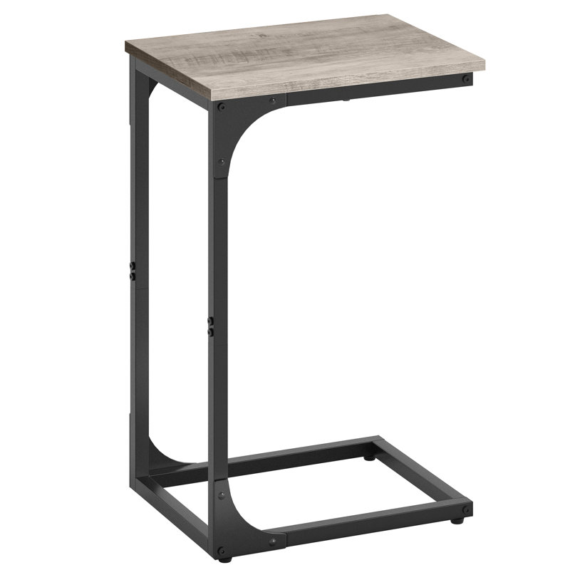 Angenette Trestle End Table, Black, Heather Greige