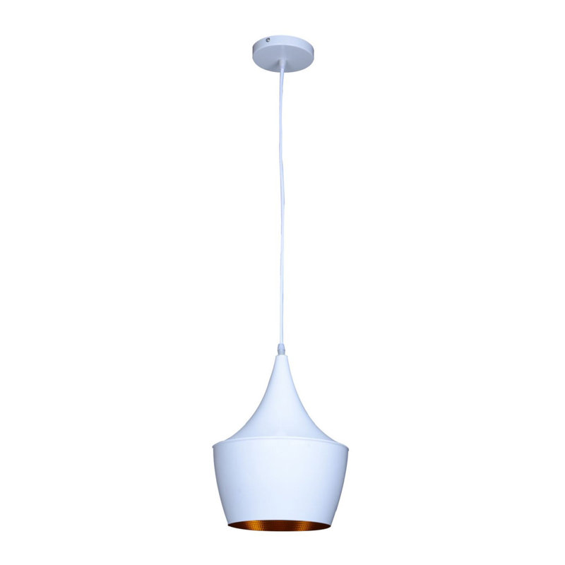 Roberson 1 - Light Single Pendant, White / Gold