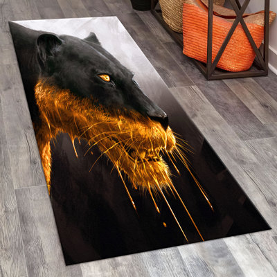 Elegant Thin Type Non Woven Printed Rug with Enchanting Floral Design Ideal for Indoor Space Beautification and Everyday Use