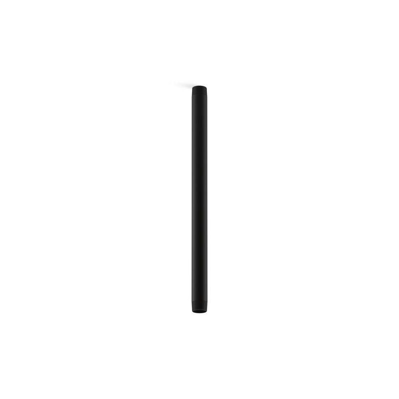 Foundations Ceiling-Mount Rain Showerhead Arm 12", Matte Black