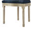 Chaise en lin sans accoudoirs avec finition en bois brossé antique-74929610