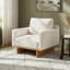 Chaise d'appoint moderne et minimaliste avec structure en bois massif, coussins moelleux et conception spacieuse - parfaite pour le salon, la chambre à coucher et le bureau-1155754246