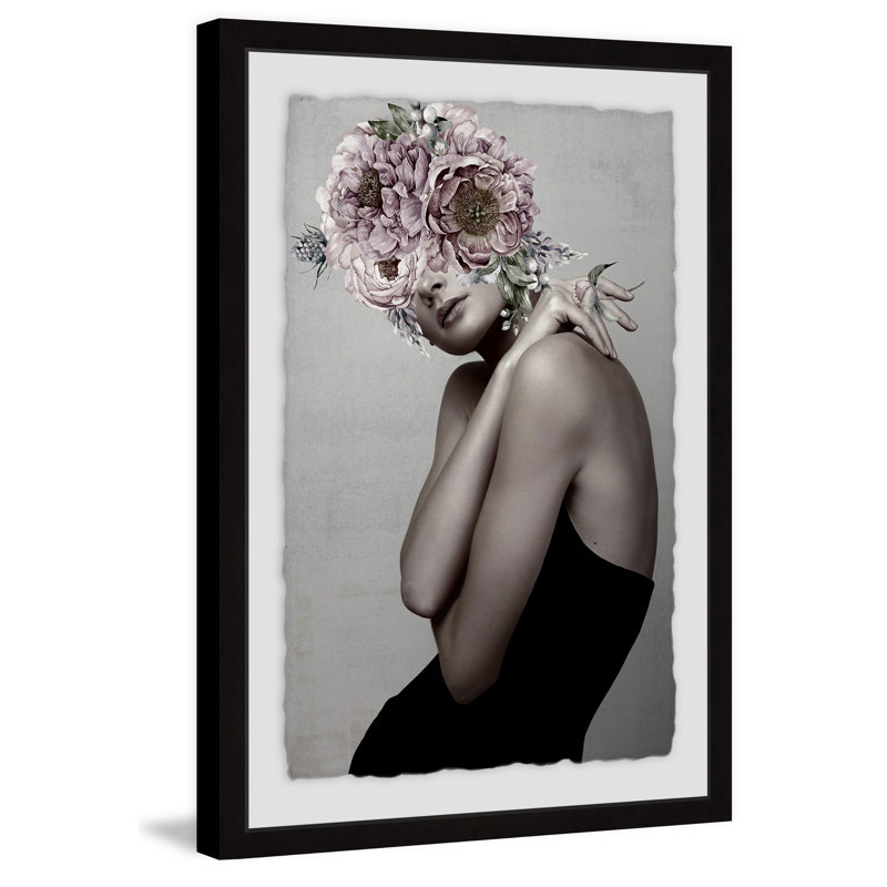 « floral chic », reproduction d’impression encadrée, H 12 po x l 8 po x P 1,5 po