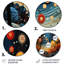 Orange orange Mid Century Natures Harmony I - Décoration abstraite ronde en métal-109671729