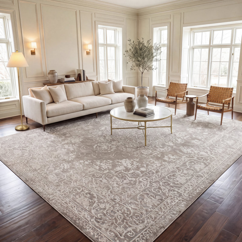 Tapis beige / crème Calidia, Rectangle 10 pi x 14 pi