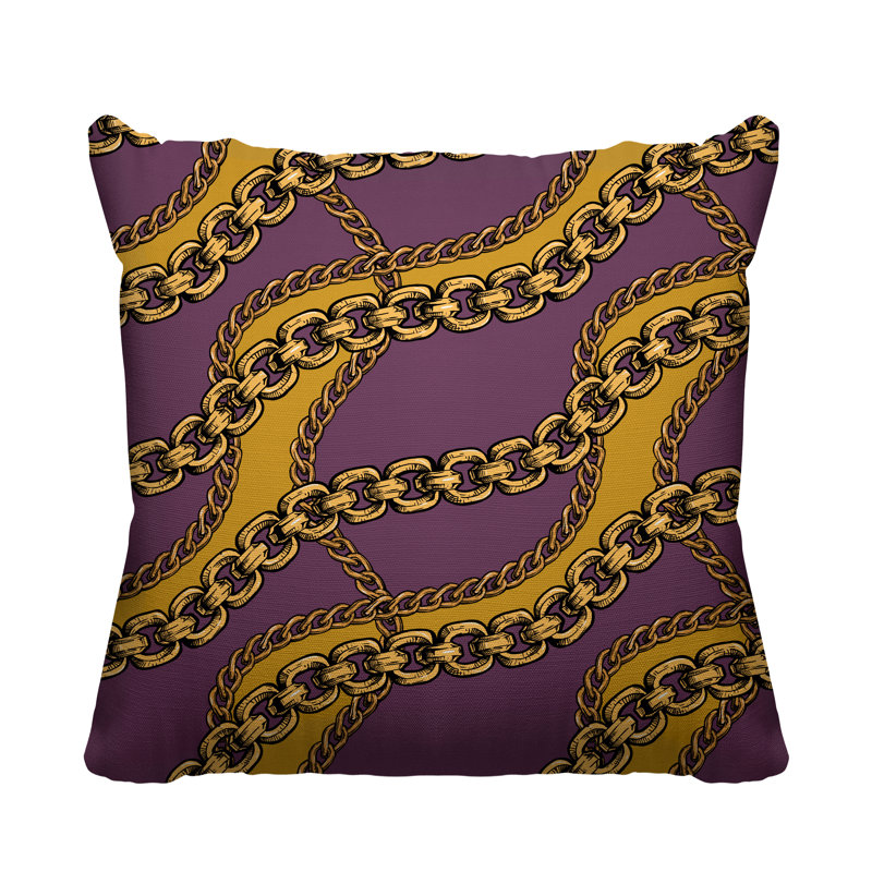 Housse de coussin d'extérieur carré Alessia, 17 po x 17 po, Mauve, Carré