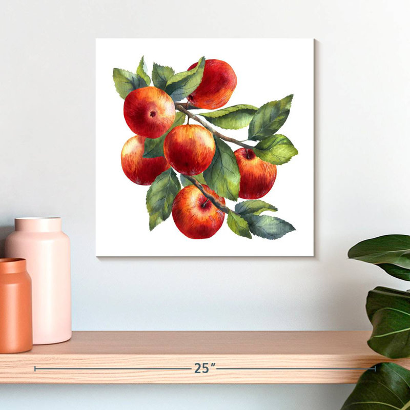 Yarlin Red Apples, 16" H x 16" W