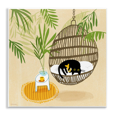 «Sleepy Cats on Porch Swing», art mural par Leeza Hernandez