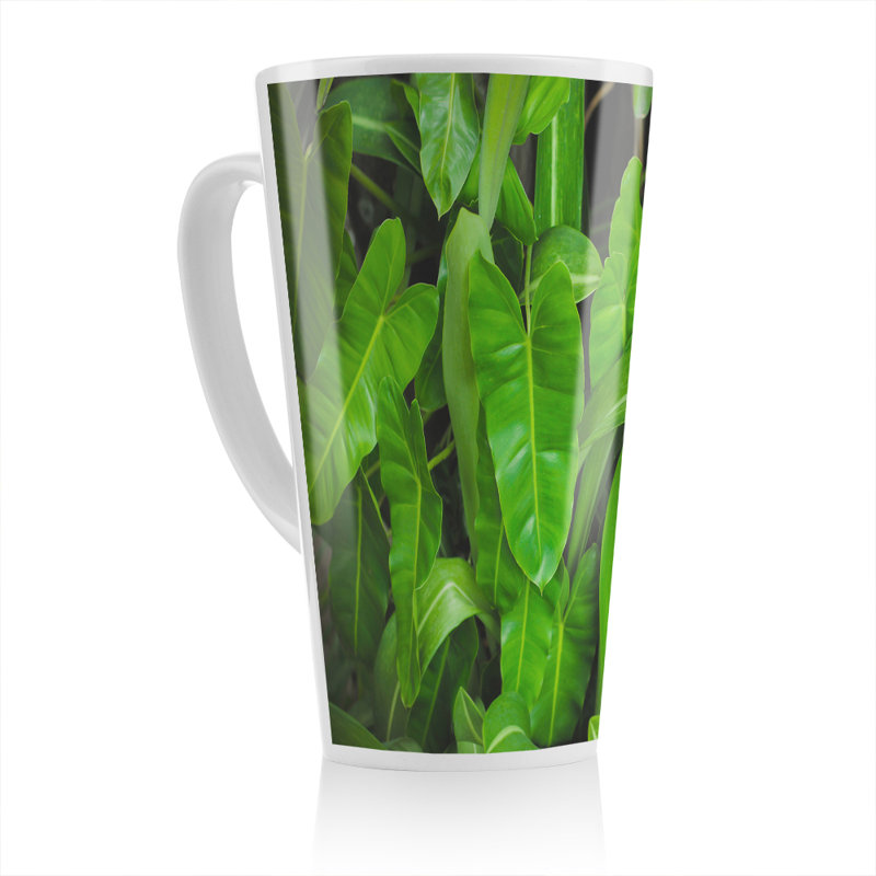Abstract background of leaves Designer Latte Mug