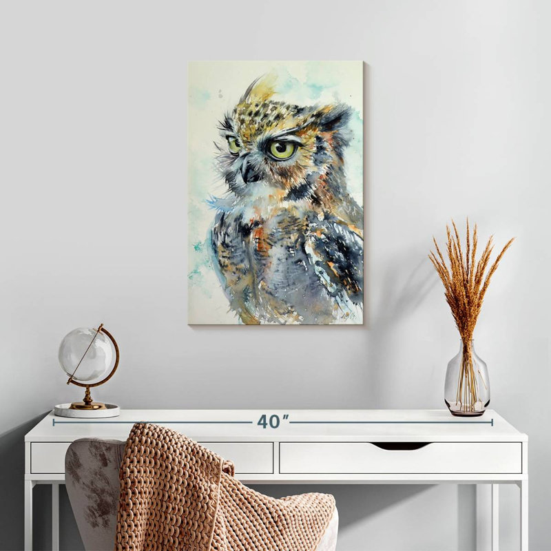 Hibou fier Brampt, H 24 po x l 16 po
