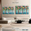 «Colorful Palms», 3 pièces sur toile-98562767