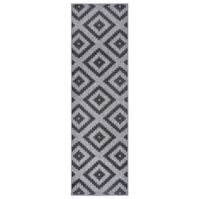 Malta Flatweave Night Silver Rug