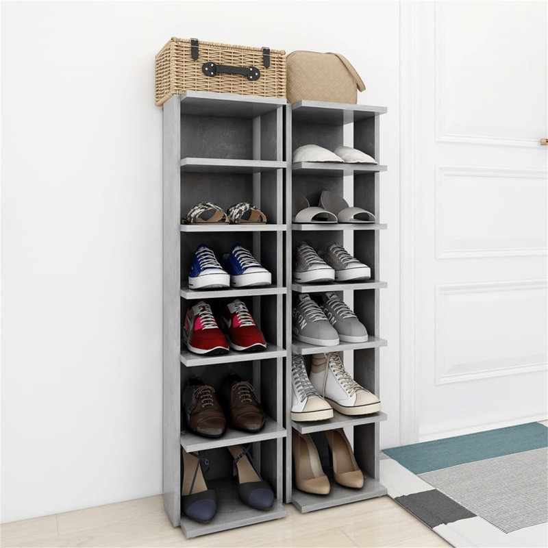 Shoe Storage, 102 cm H x 54 cm W x 27 cm D, Concrete Grey