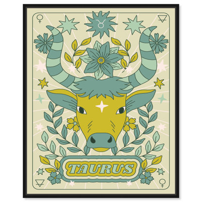 Taurus Stars Card Canvas Horoscope Posters by Art Remedy