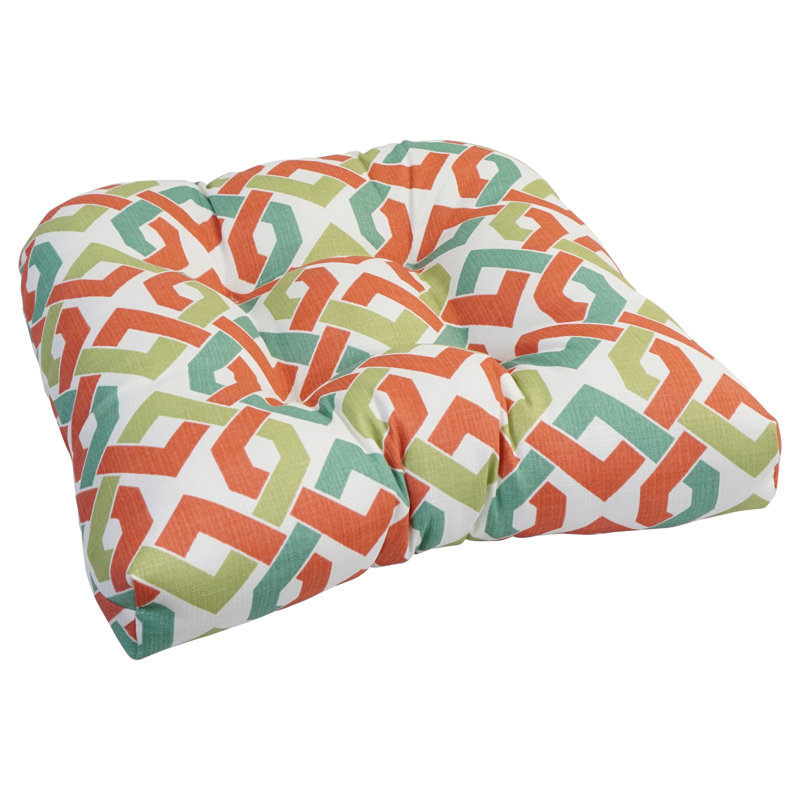 Outdoor 5'' Seat Cushion, Red/Green