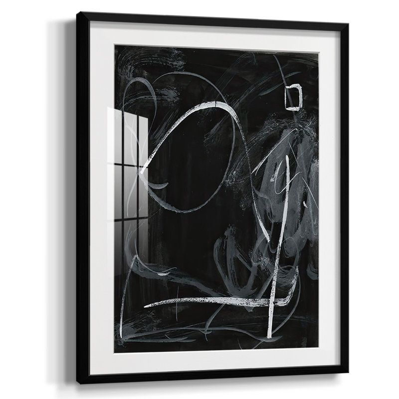 «Erase II», reproduction d'art encadrée, Noir