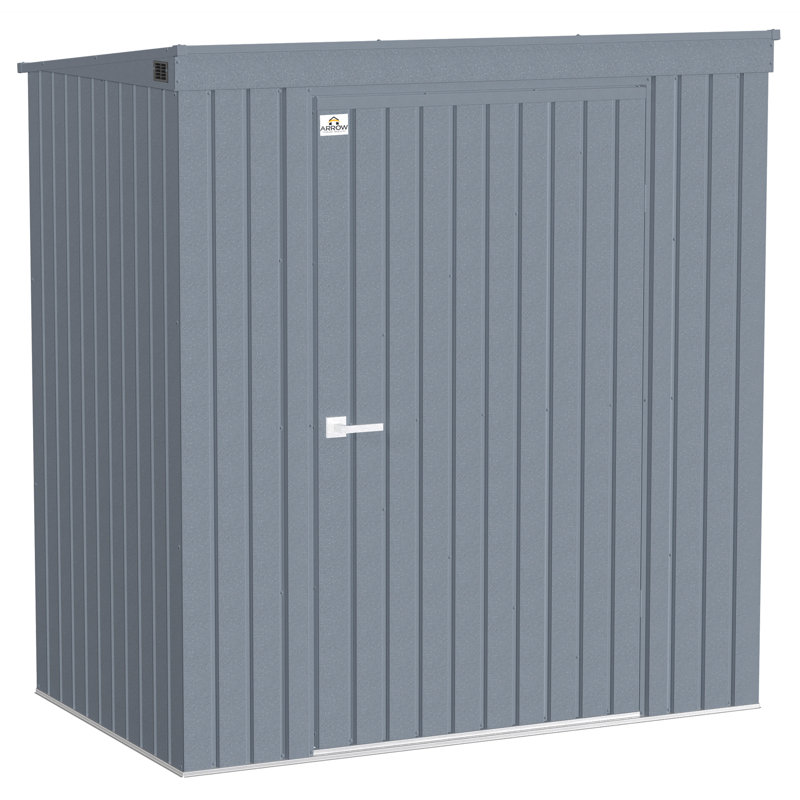 Elite Anthracite Steel Storage Shed with High Gable Roof