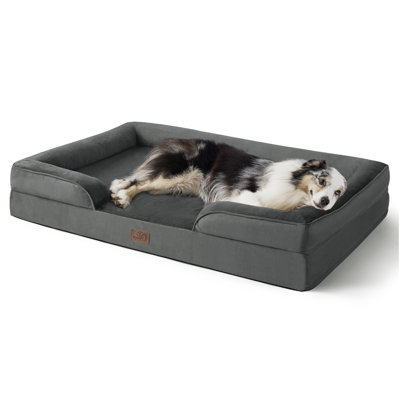 Lit orthopédique pour chien, canapé-lit lavable imperméable avec housse amovible, base antidérapante pour chiens de grande et moyenne taille