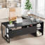 Bureau de direction 71 pouces avec rangement et tablettes